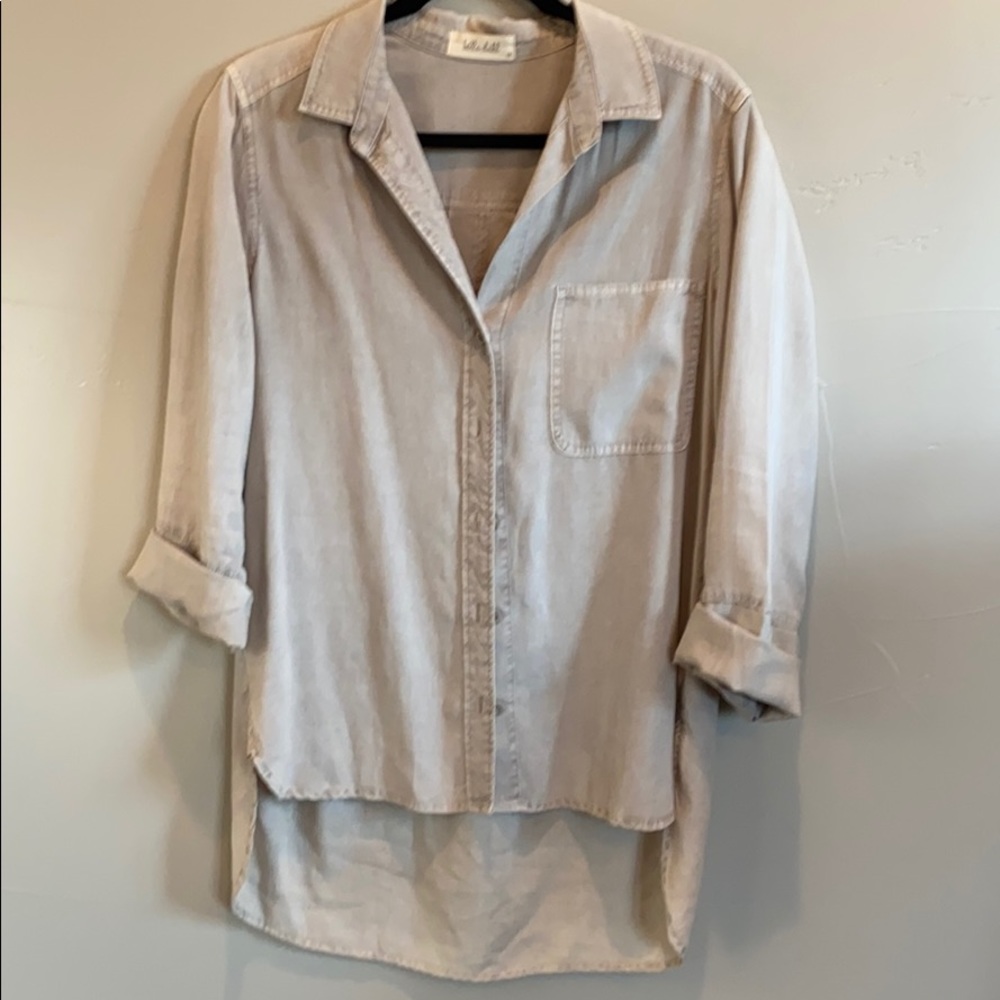 Bella Dahl Taupe Shirt Size Large